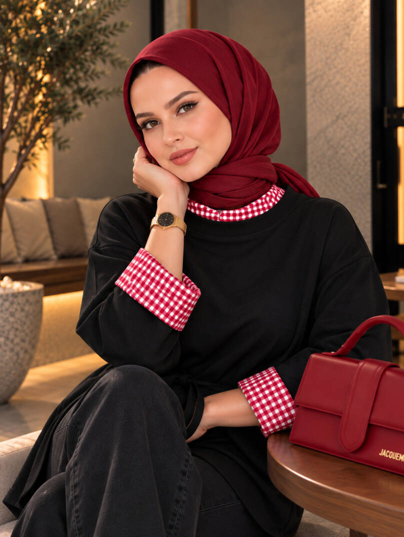Bella Pötikare Detaylı Belden Bağlamalı Sweat - Siyah - 22066-SIYAH - 2
