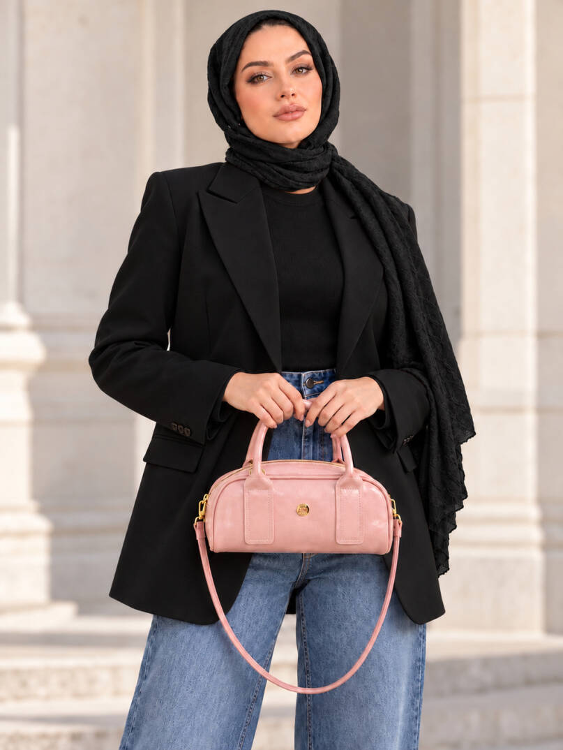 Cannes Rugan El Ve Omuz Çantası - Pembe - 22077-PEMBE - 1