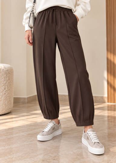Comfort Oysho Rahat Kesim Pantolon - Kahve - 22100-KAHVE