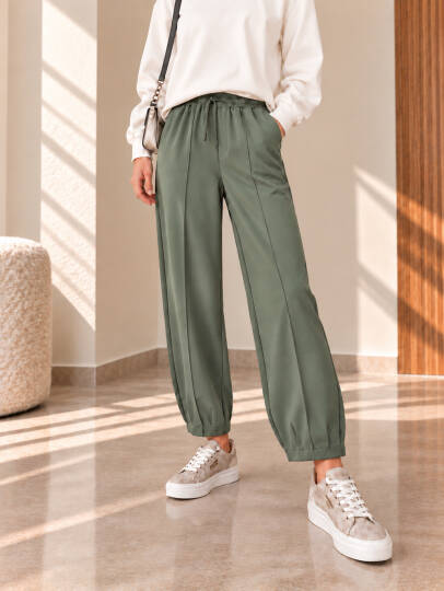 Comfort Oysho Rahat Kesim Pantolon - Küf yeşili - 22100-KUF-YESILI - 2