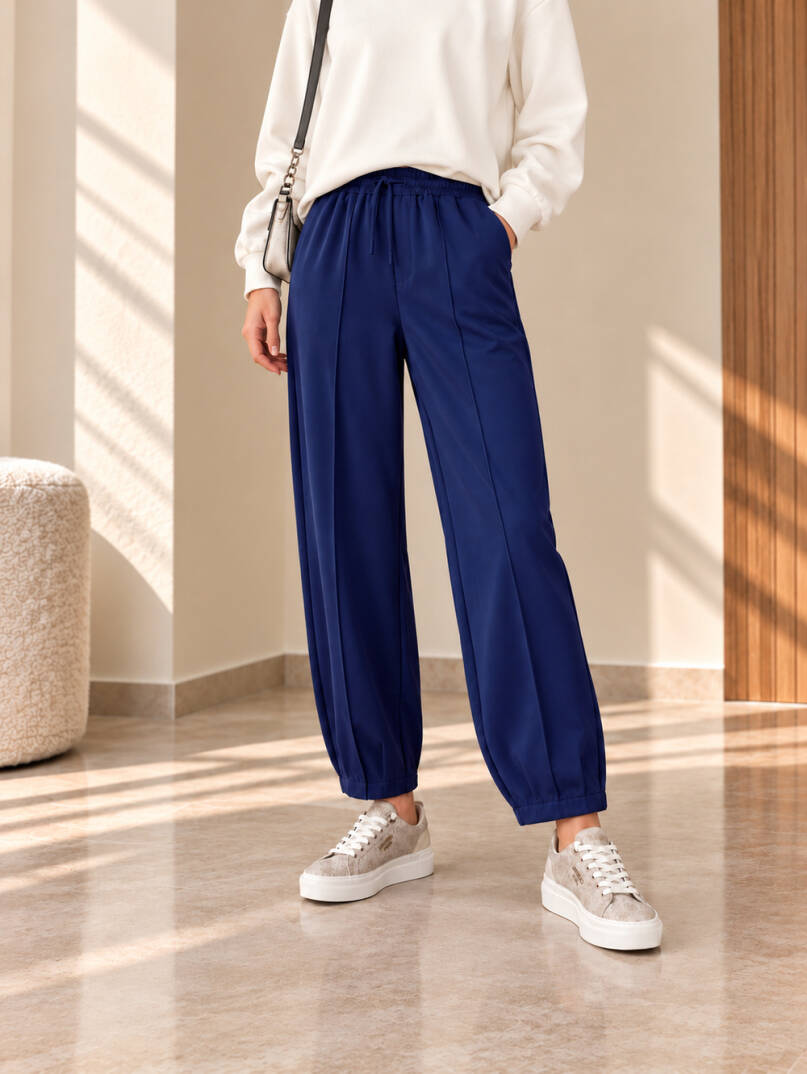 Comfort Oysho Rahat Kesim Pantolon - Lacivert - 22100-LACIVERT - 2
