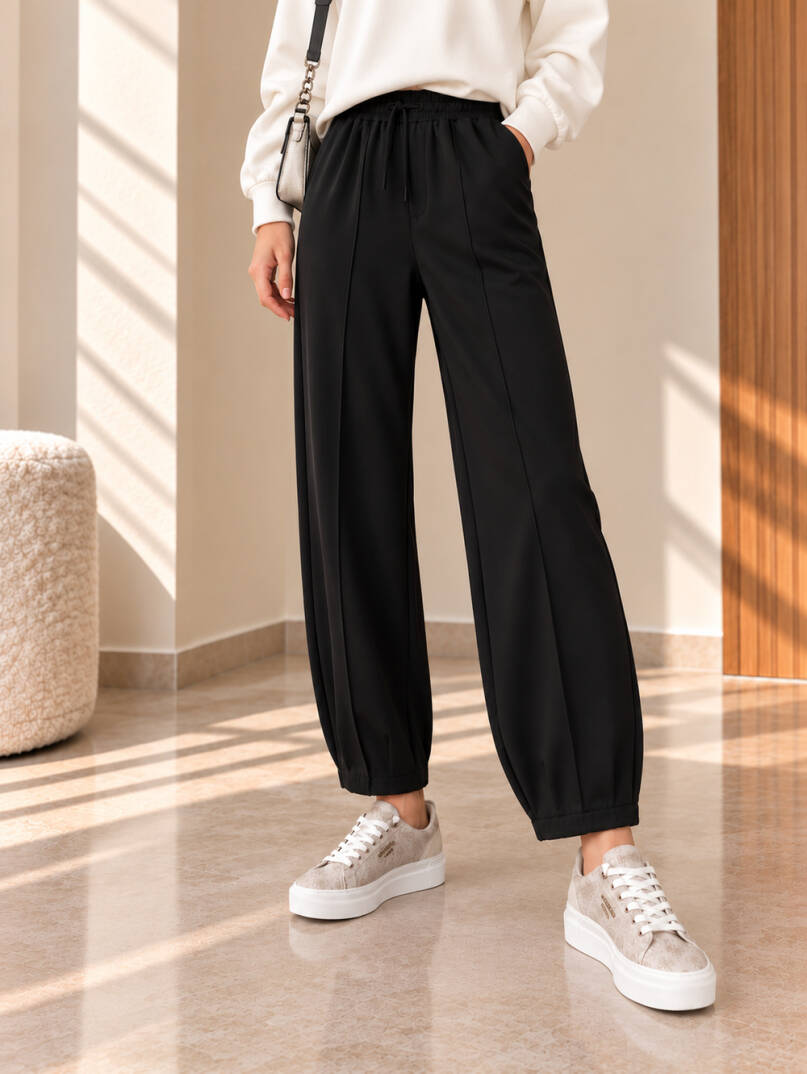 Comfort Oysho Rahat Kesim Pantolon - Siyah - 22100-SIYAH - 2