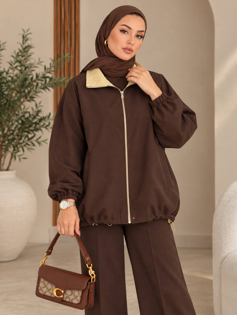 Iconic Luxe Çift Taraflı İkili Takım - Kahve - 22071-KAHVE - 4