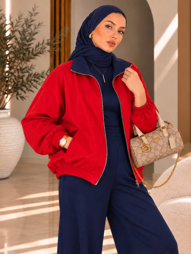 Iconic Luxe Çift Taraflı İkili Takım - Lacivert - 22071-LACIVERT - 4