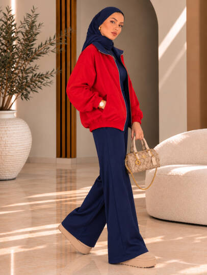 Iconic Luxe Çift Taraflı İkili Takım - Lacivert - 22071-LACIVERT - 5