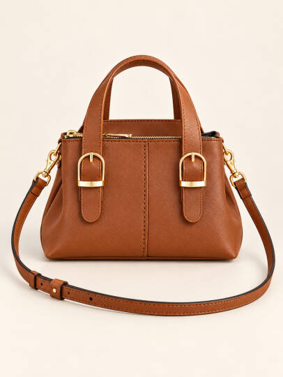 Lorenza Mini Deri Çanta - Taba - 22076-TABA - 2