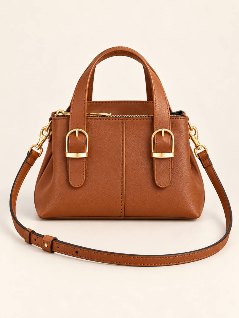Lorenza Mini Deri Çanta - Taba - 22076-TABA - 2