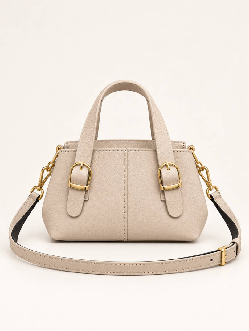 Lorenza Mini Deri Çanta - Vizon - 22076-VIZON - 2