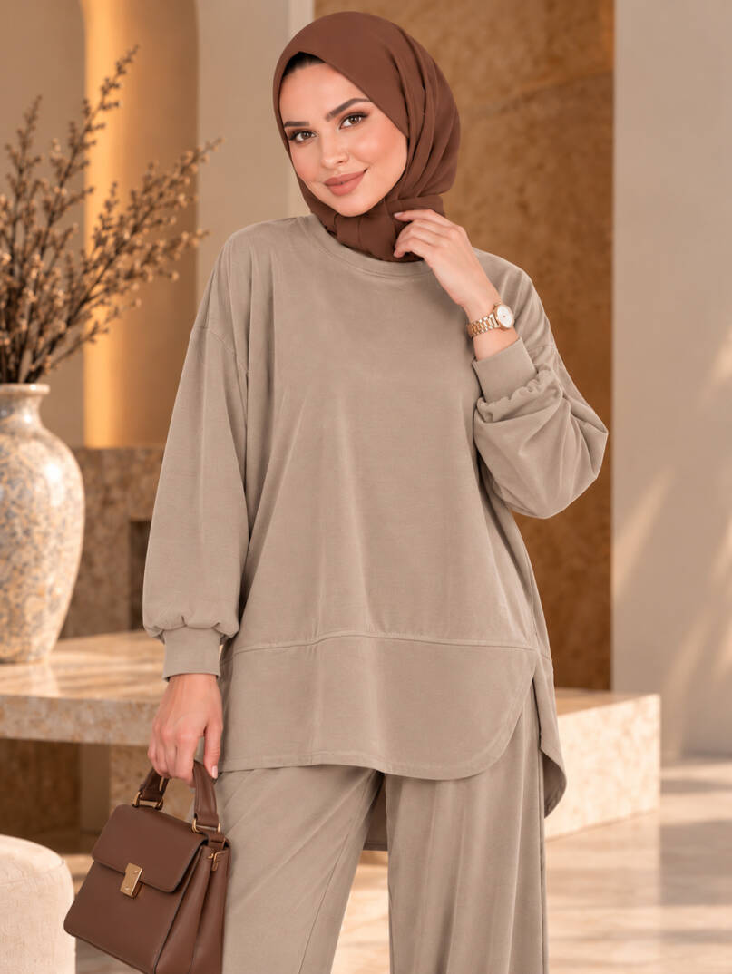 Lunessa Soft Pike Modal İkili Takım - Bej - 22065-BEJ - 3