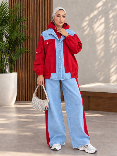 Milano Red Line Denim Takım - Kırmızı - 22061-KIRMIZI