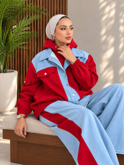 Milano Red Line Denim Takım - Kırmızı - 22061-KIRMIZI - 2