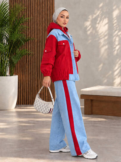 Milano Red Line Denim Takım - Kırmızı - 22061-KIRMIZI - 4