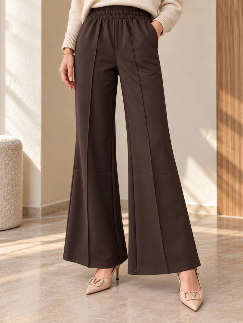 Silva Scuba İspanyol Paça Pantolon - Kahve - 22099-KAHVE - 1