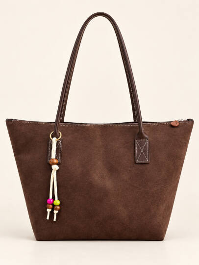Toscana Süet Çanta - Kahve - 22078-KAHVE - 2