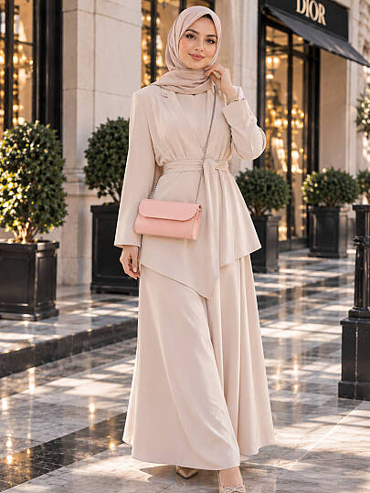 Zincir Askılı Sade Kapaklı Abiye Çanta - Pembe - 2